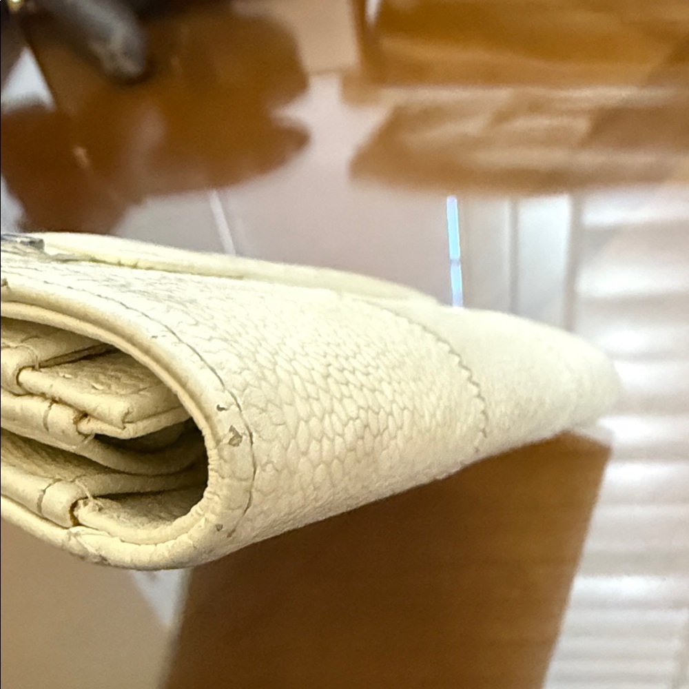 CHANEL Ivory Grained Leather Wild Stitch Wallet - Picture 12 of 13